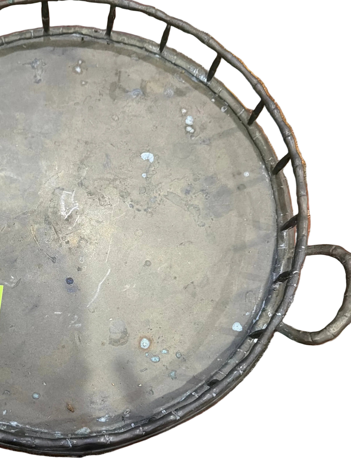 Brass Bamboo Tray Round