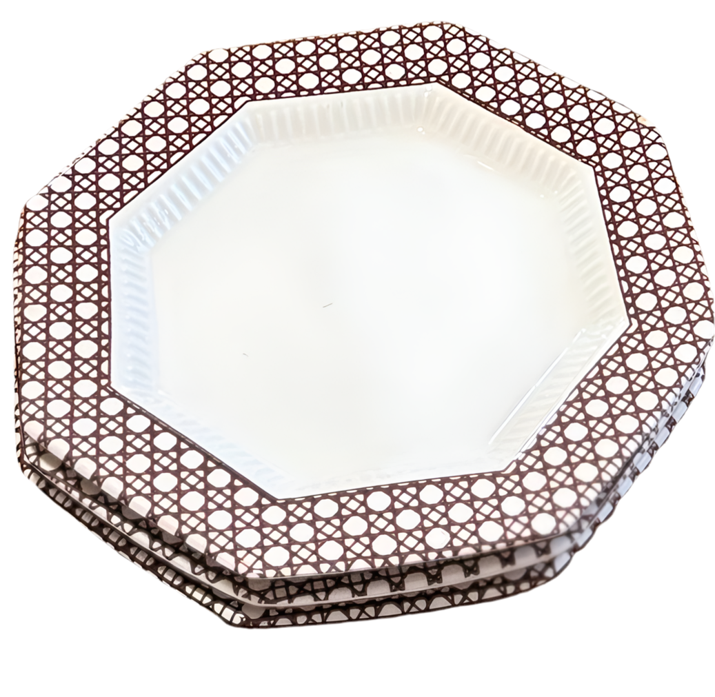 Ironstone Brown Cane Plate