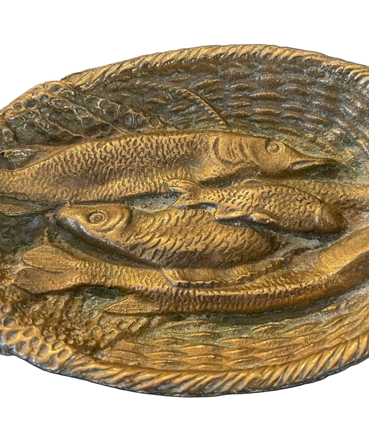 Basket of Fish Handmade Brass