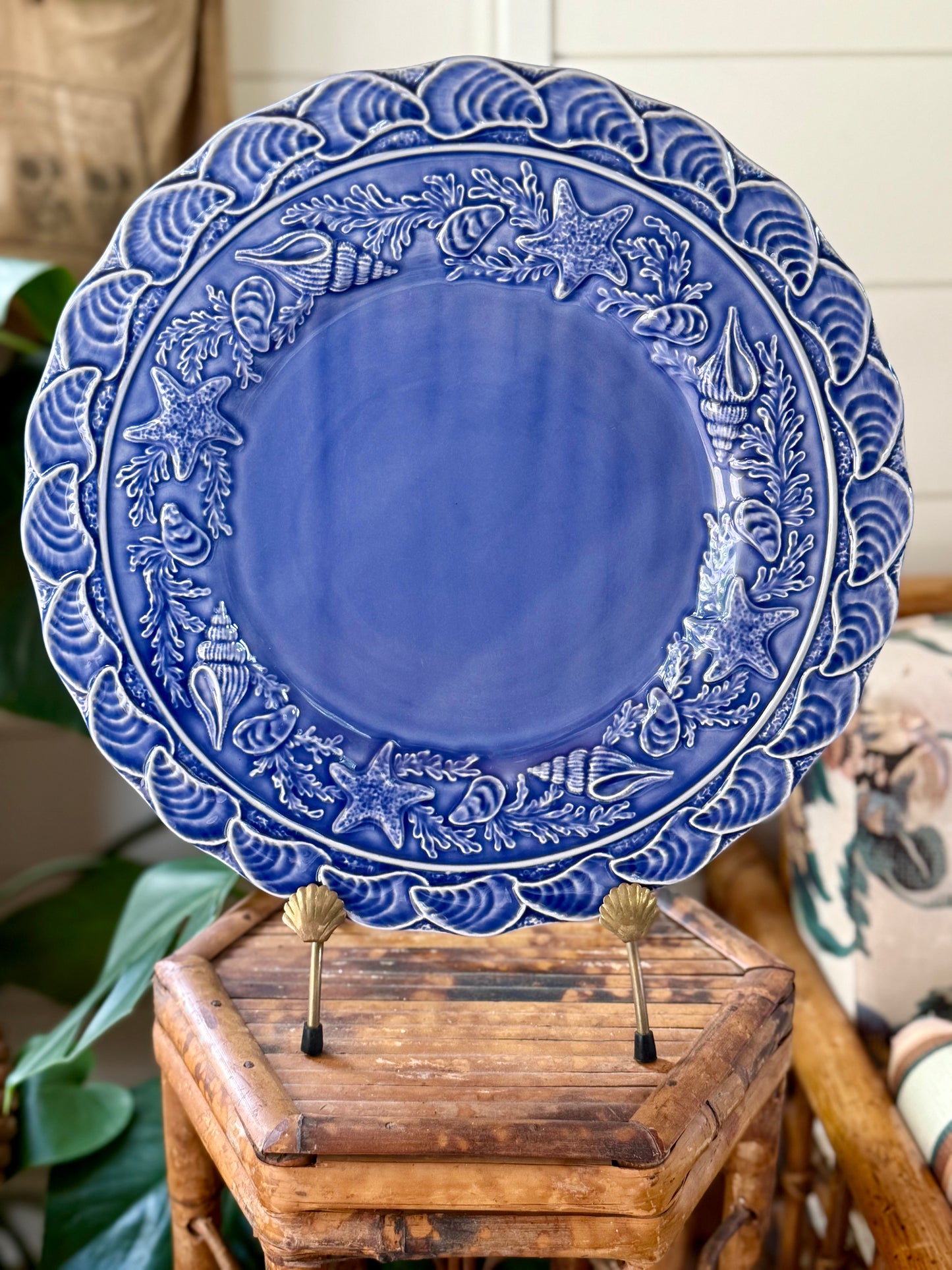 Bordallo ‘Seashell Service’ Pattern in Blue 13” Charger