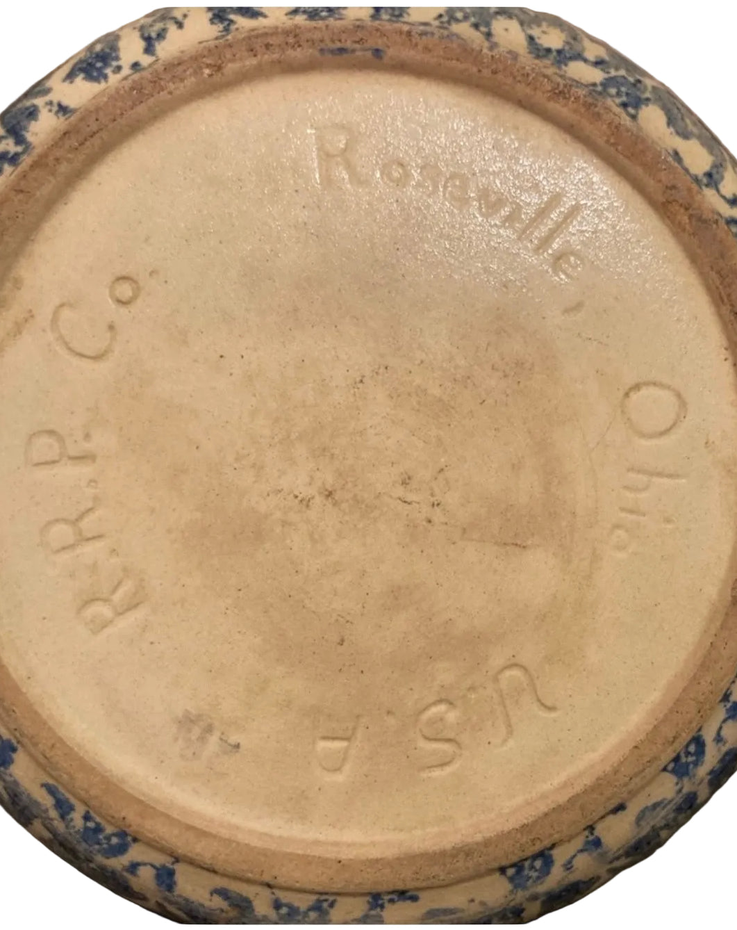 Spongeware Crock with Handles