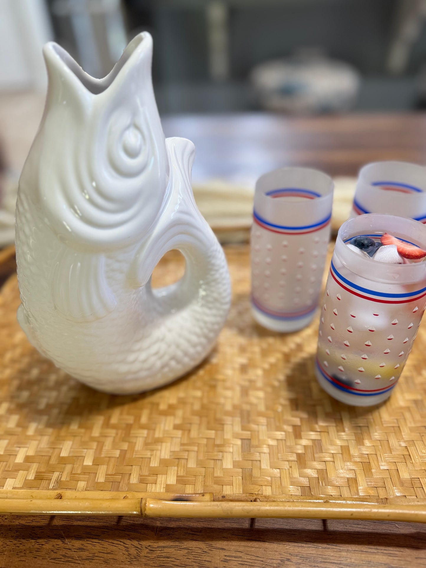 MCM Sailboat Frosted Glasses