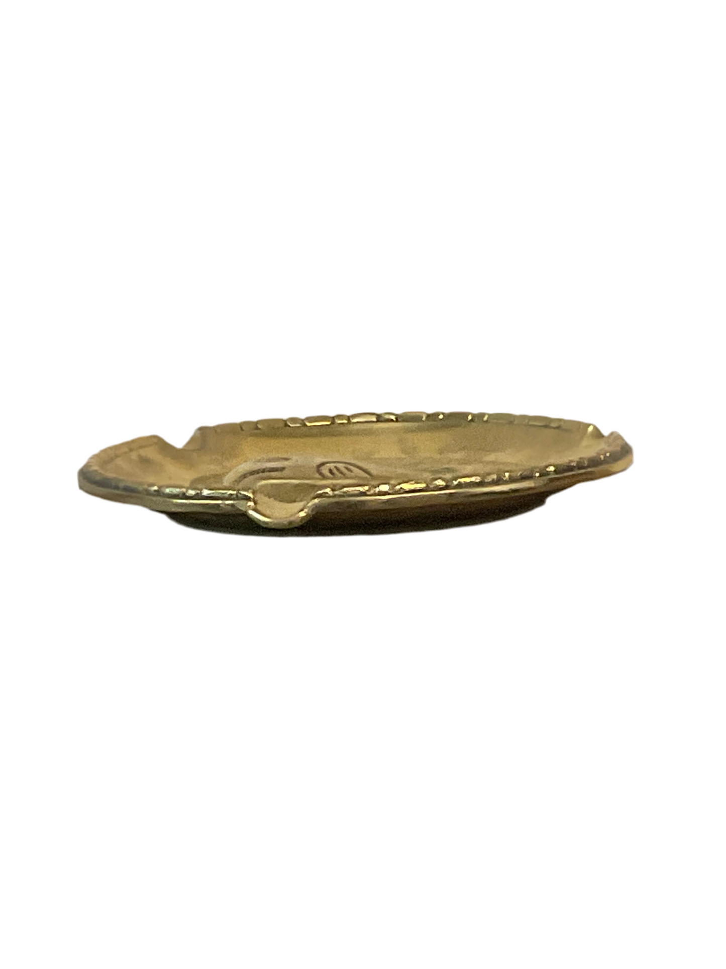 Brass Whale Round Ash Tray