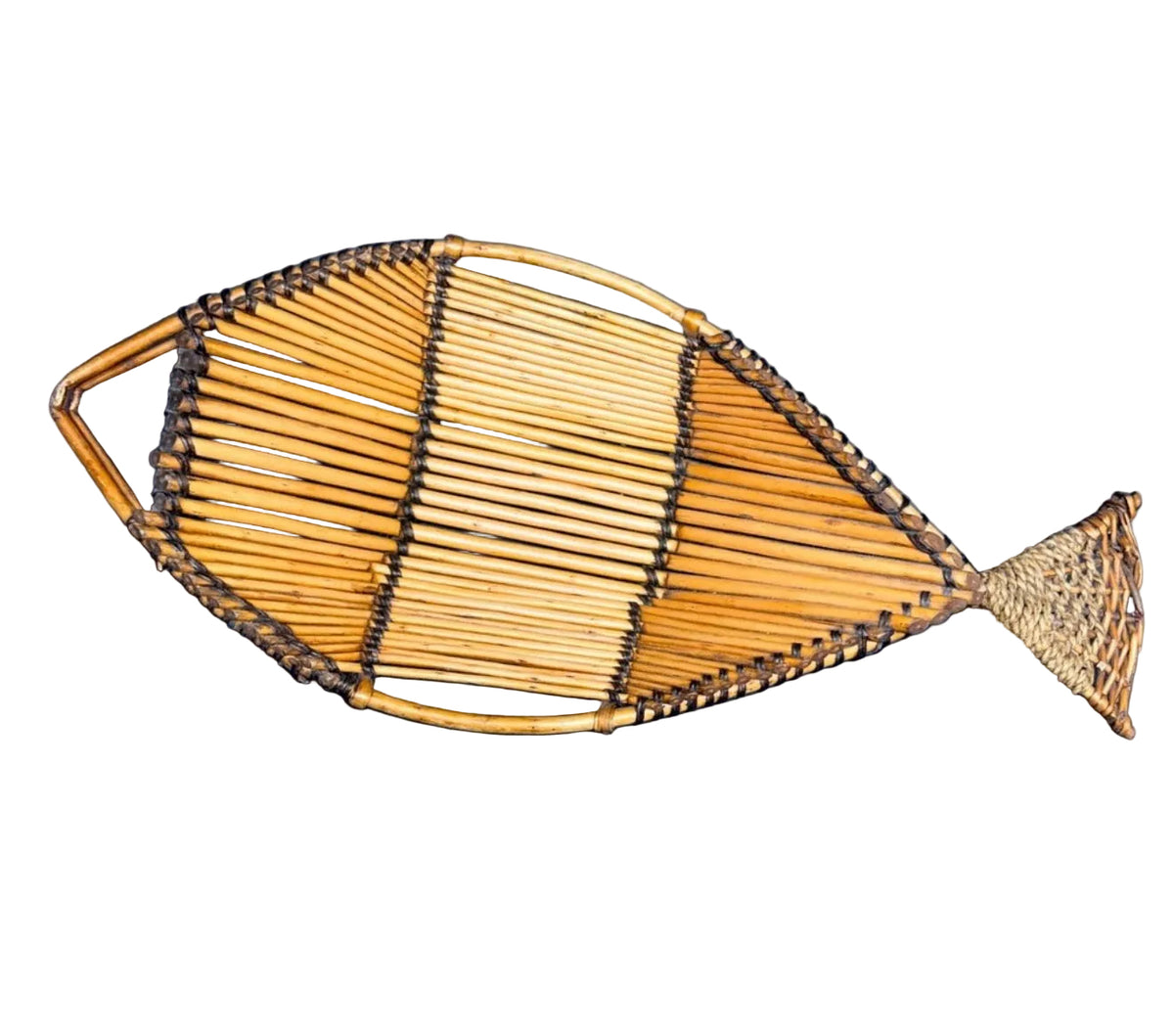 Woven Bamboo Fish Basket Large