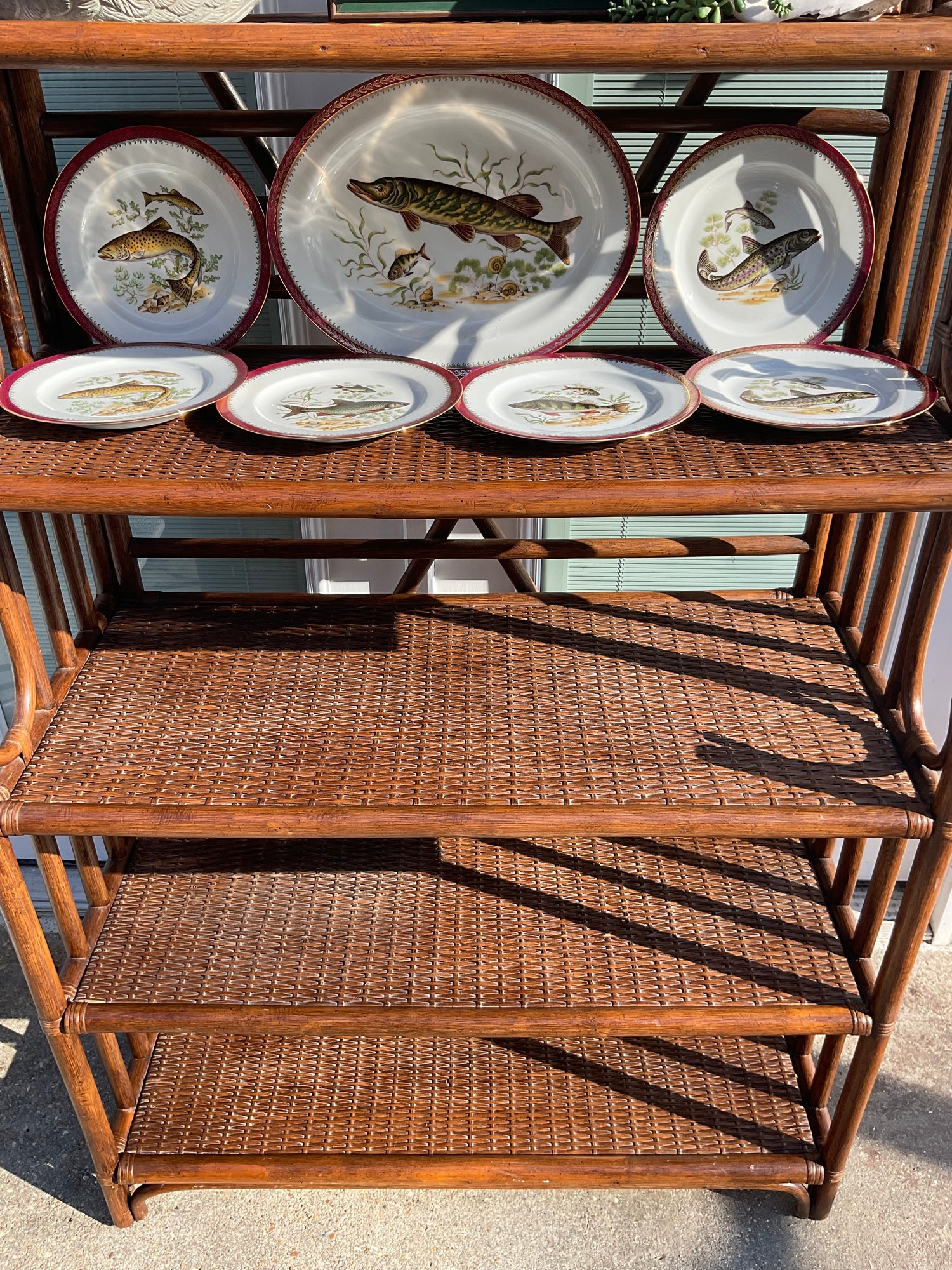 Antique Limoges Fish Set