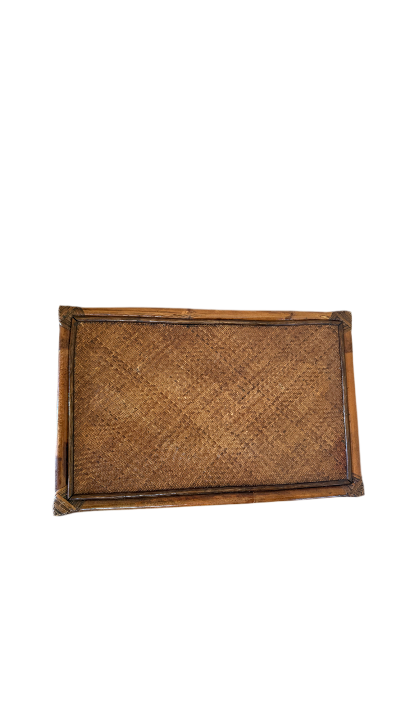 Rattan Burnt Bamboo Side Table