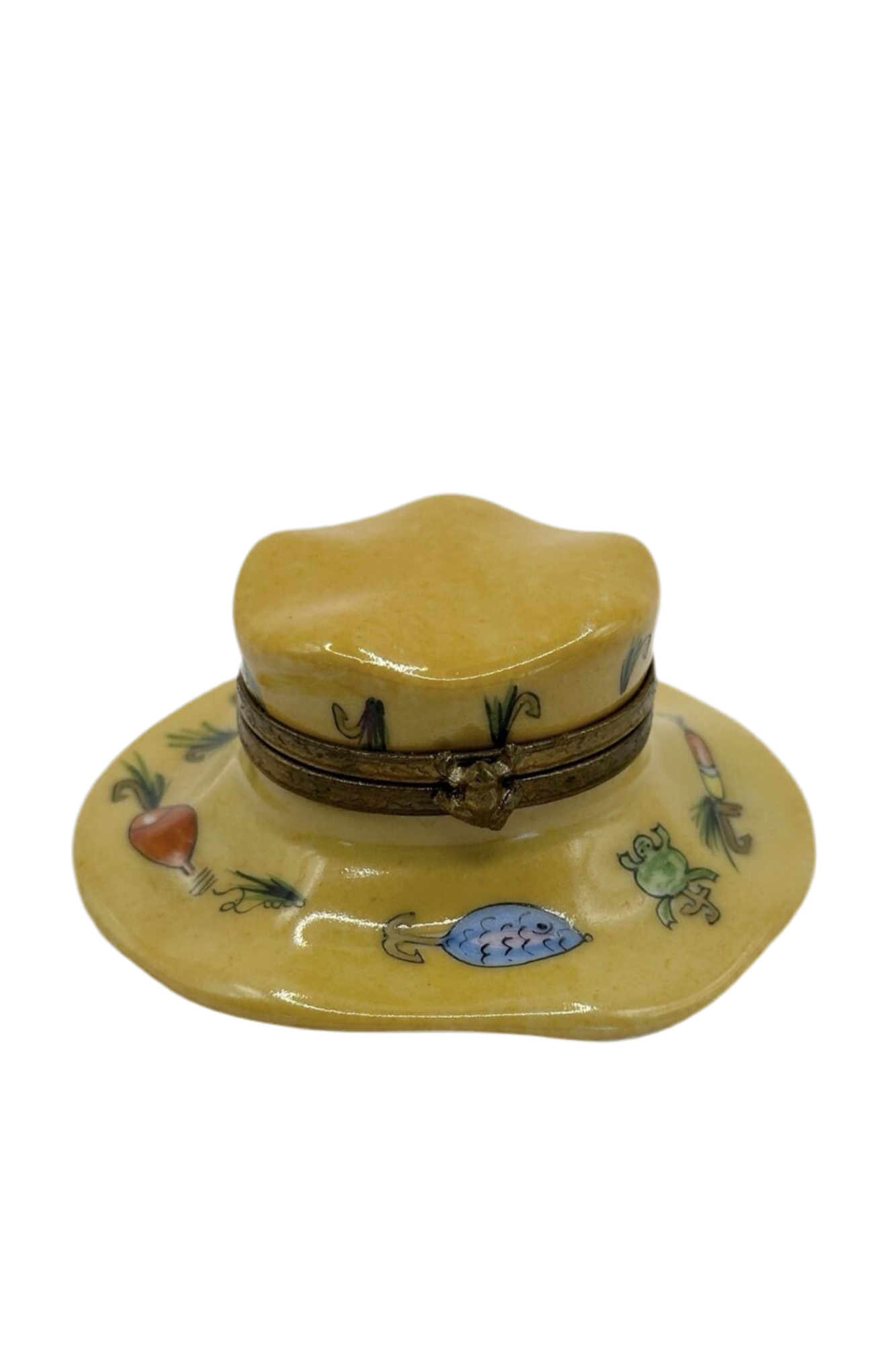 Limoges Fishing Hat Box