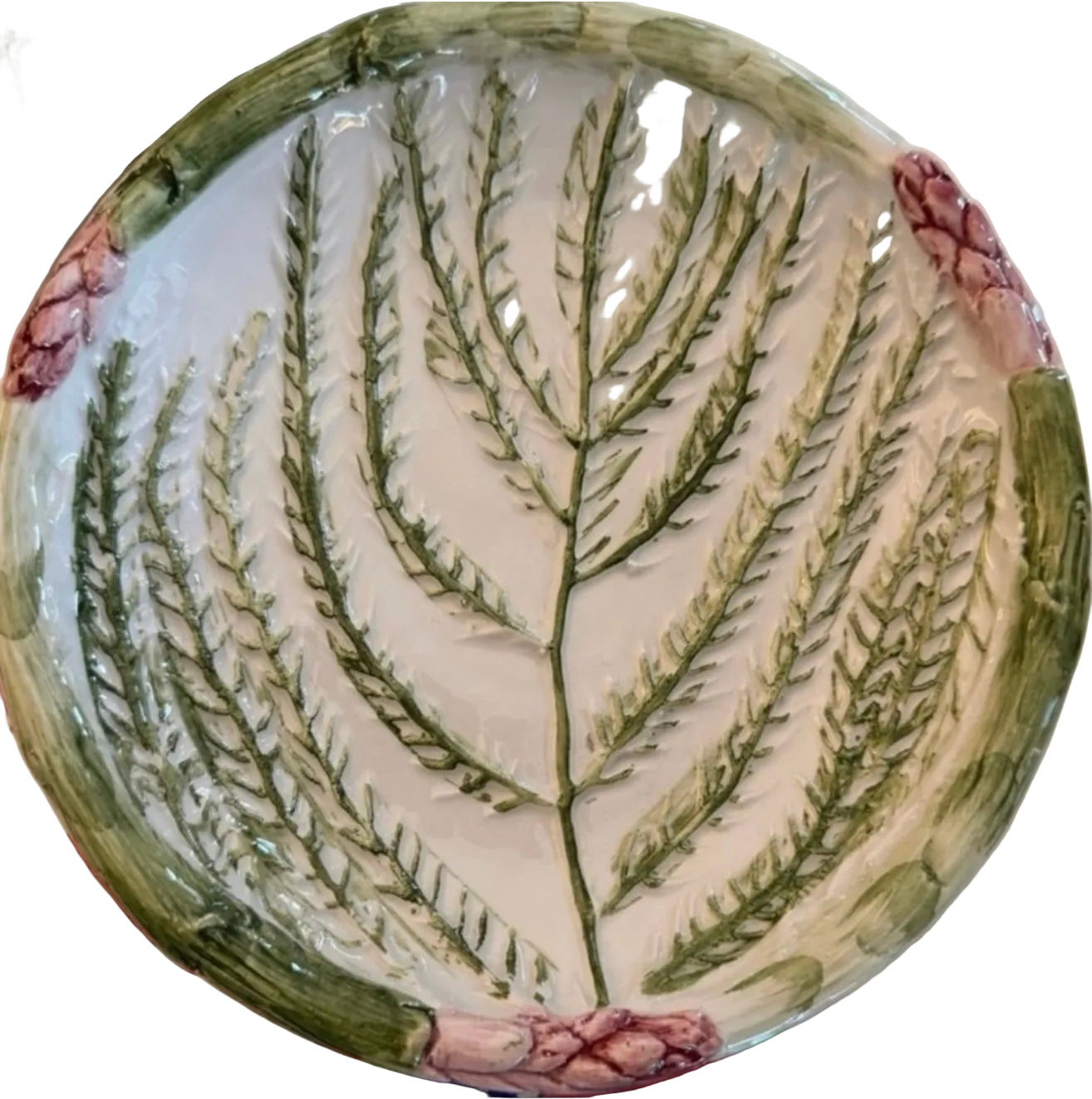 Majolica Asparagus Salad Plate