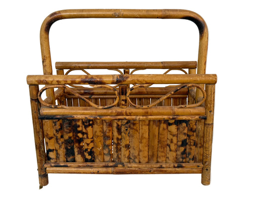 Tortoiseshell Bamboo Magazine Rack