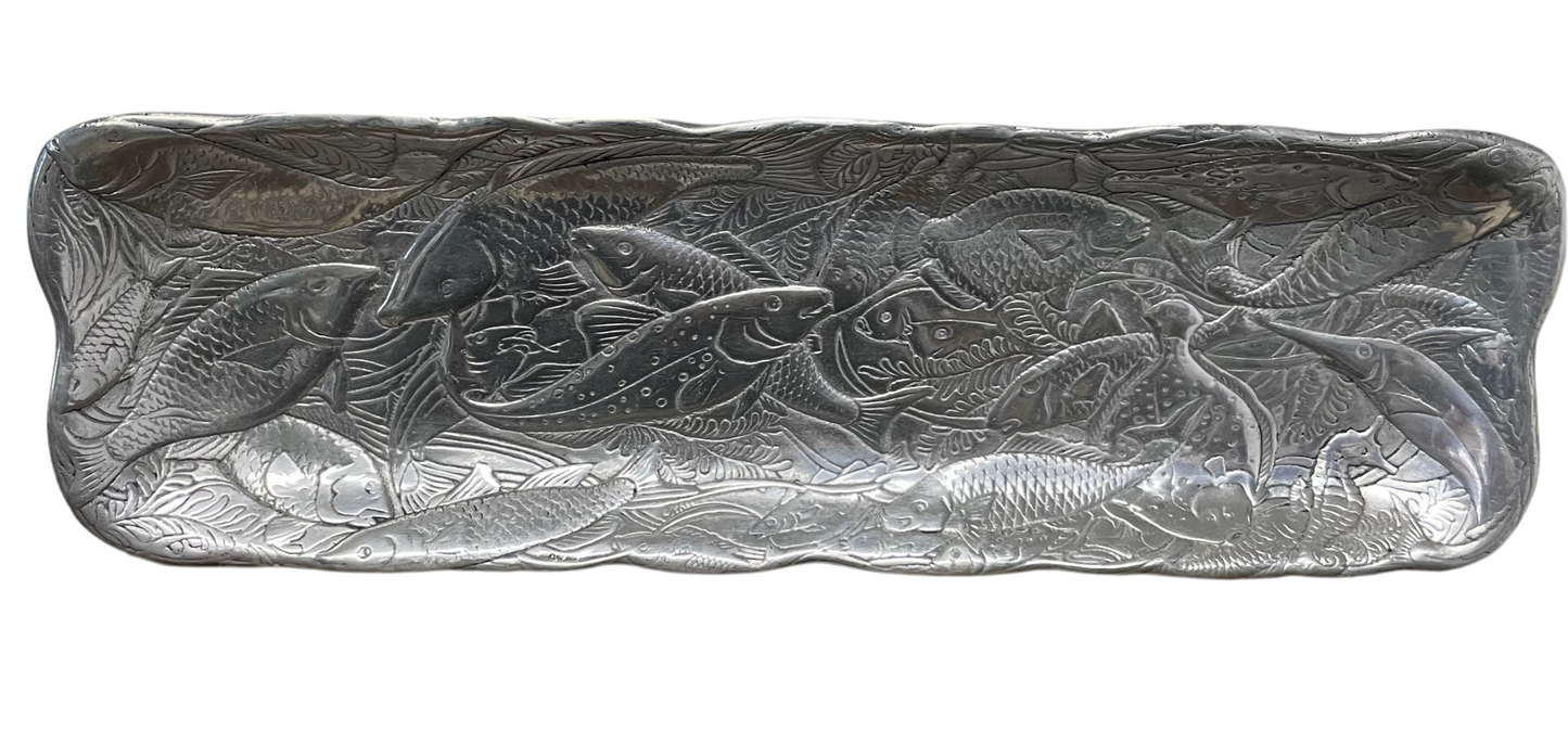 Arthur Court Metal Fish Serving Platter