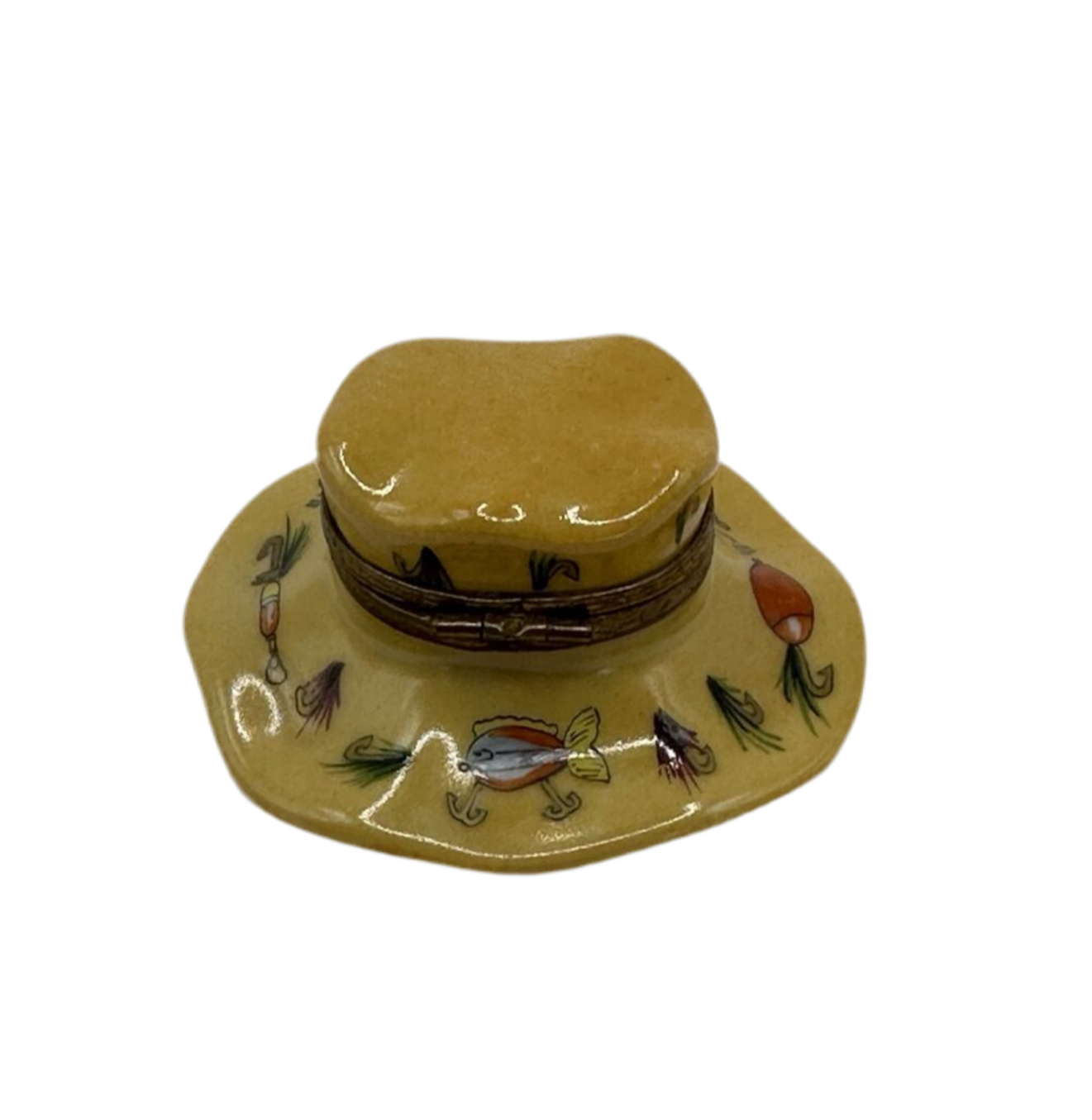 Limoges Fishing Hat Box
