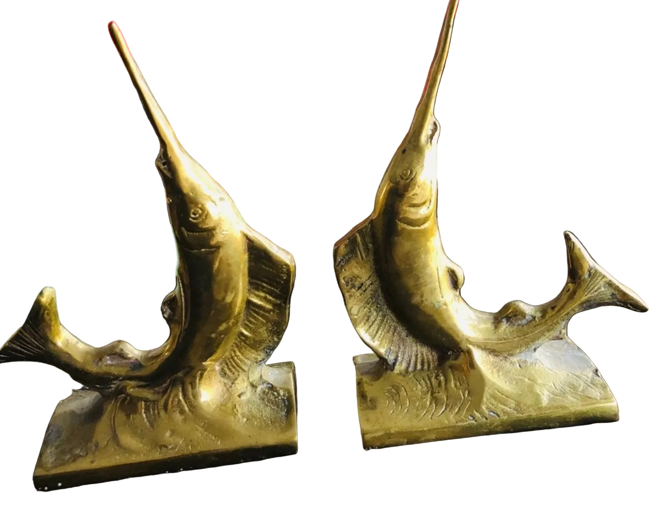 Brass Marlin Bookends