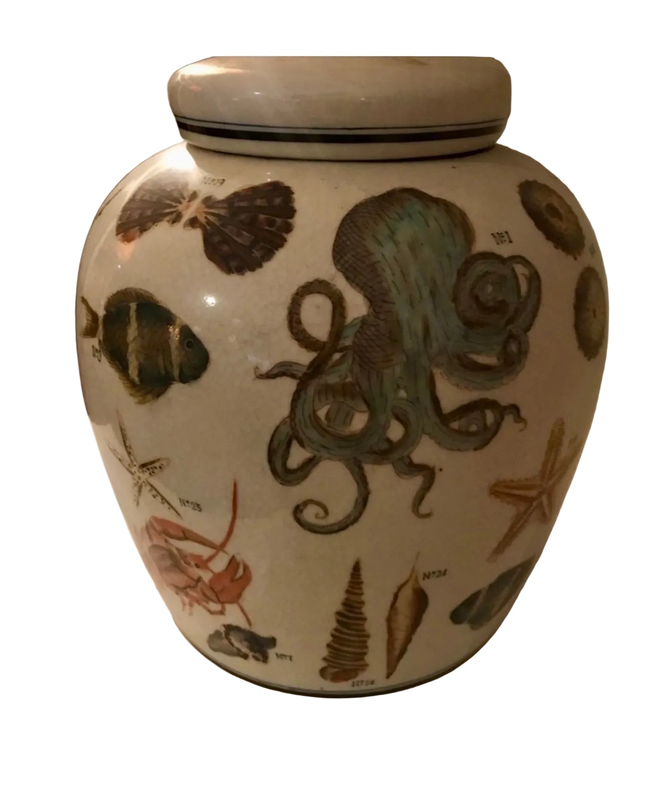 Sea Life Ginger Jar