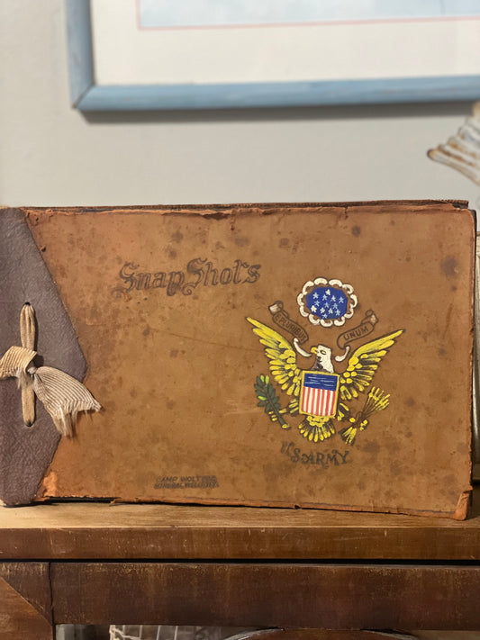 Vintage Leather US Army Photo Album