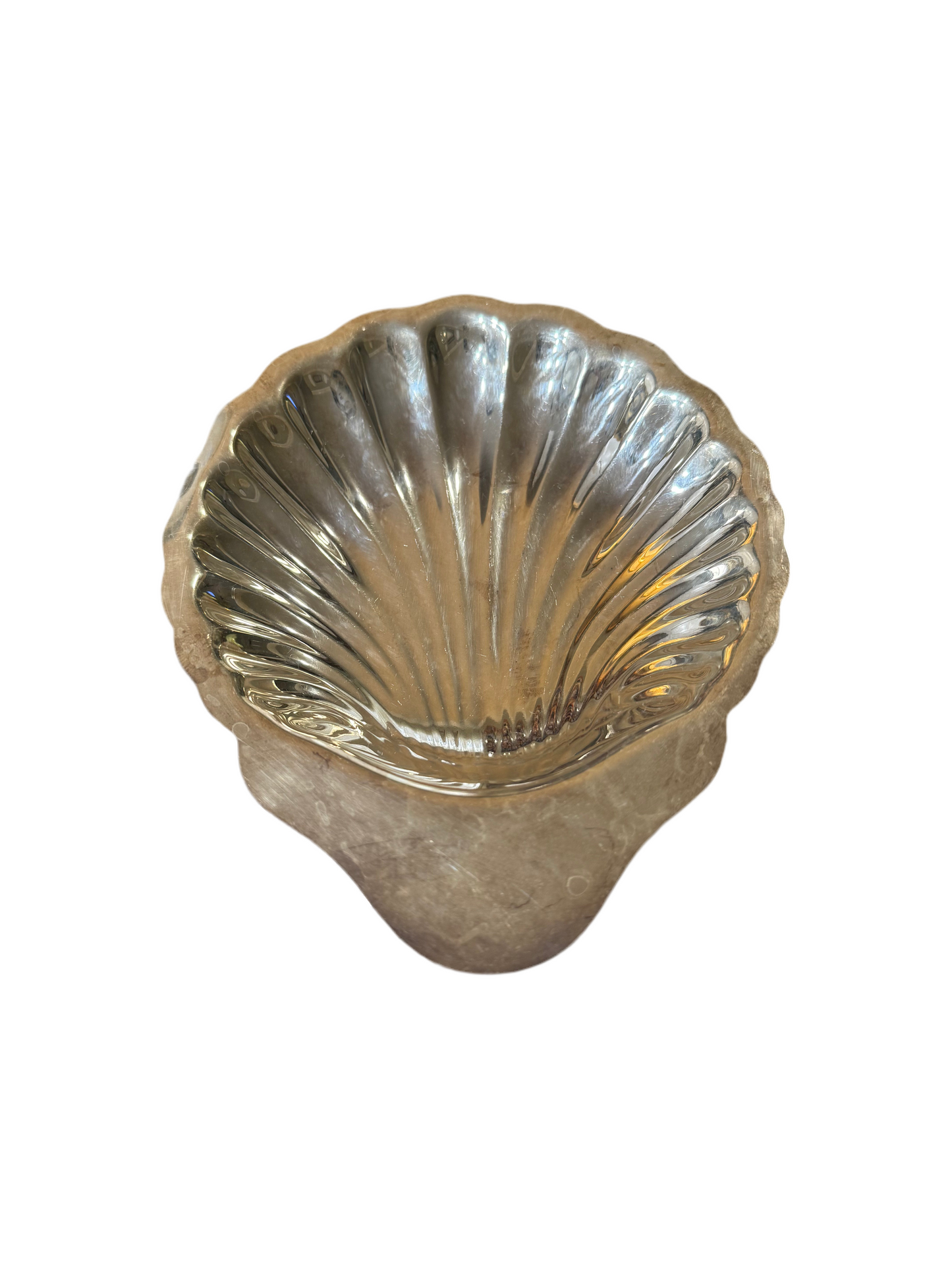 Silver-Plated Scallop Shell Plate