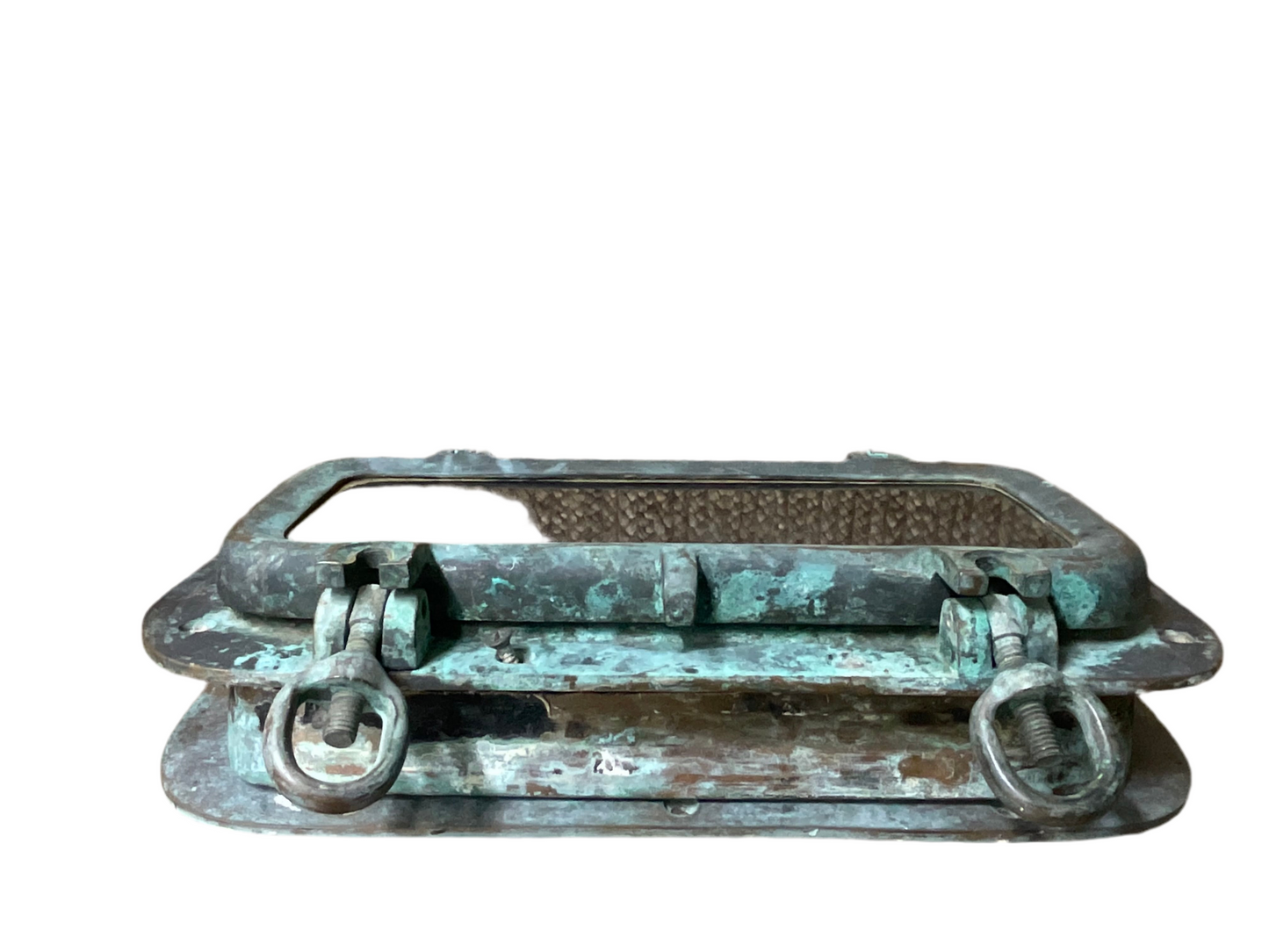 Ship Salvaged Brass Port Hole - 2 Dogs