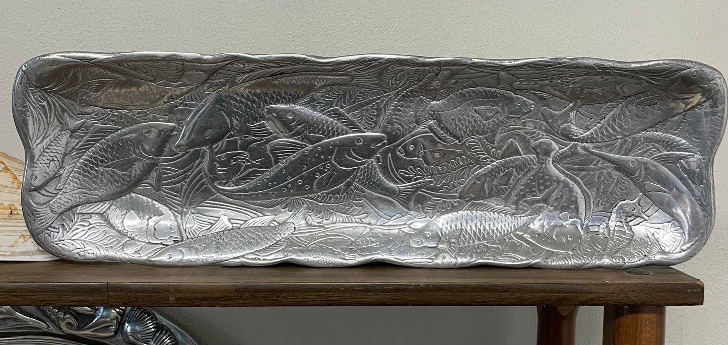 Arthur Court Metal Fish Serving Platter