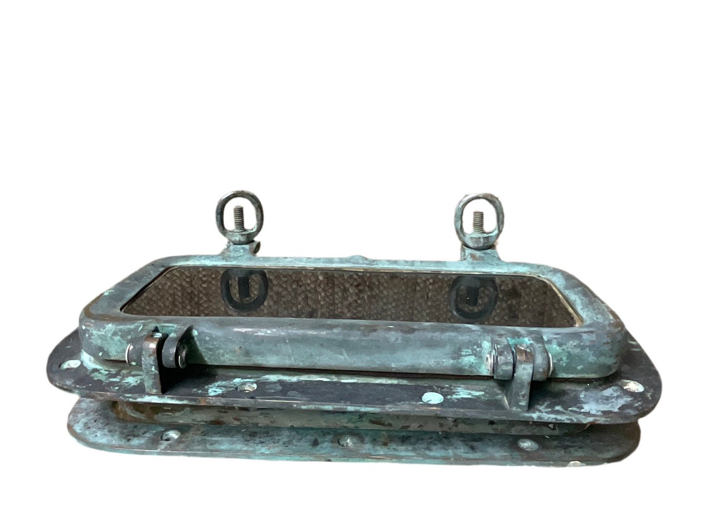 Ship Salvaged Brass Port Hole - 2 Dogs