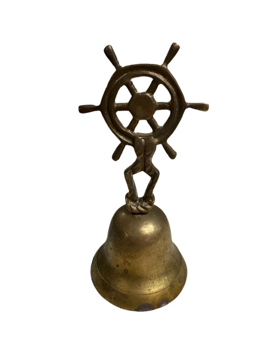 Brass Ships Wheel Bell