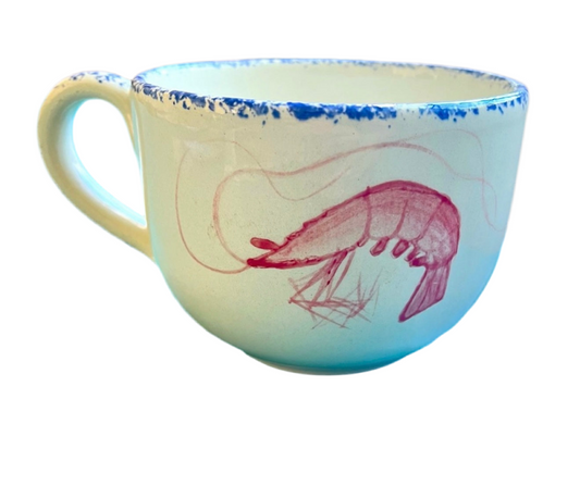 Spongeware Shrimp and Crab Mug