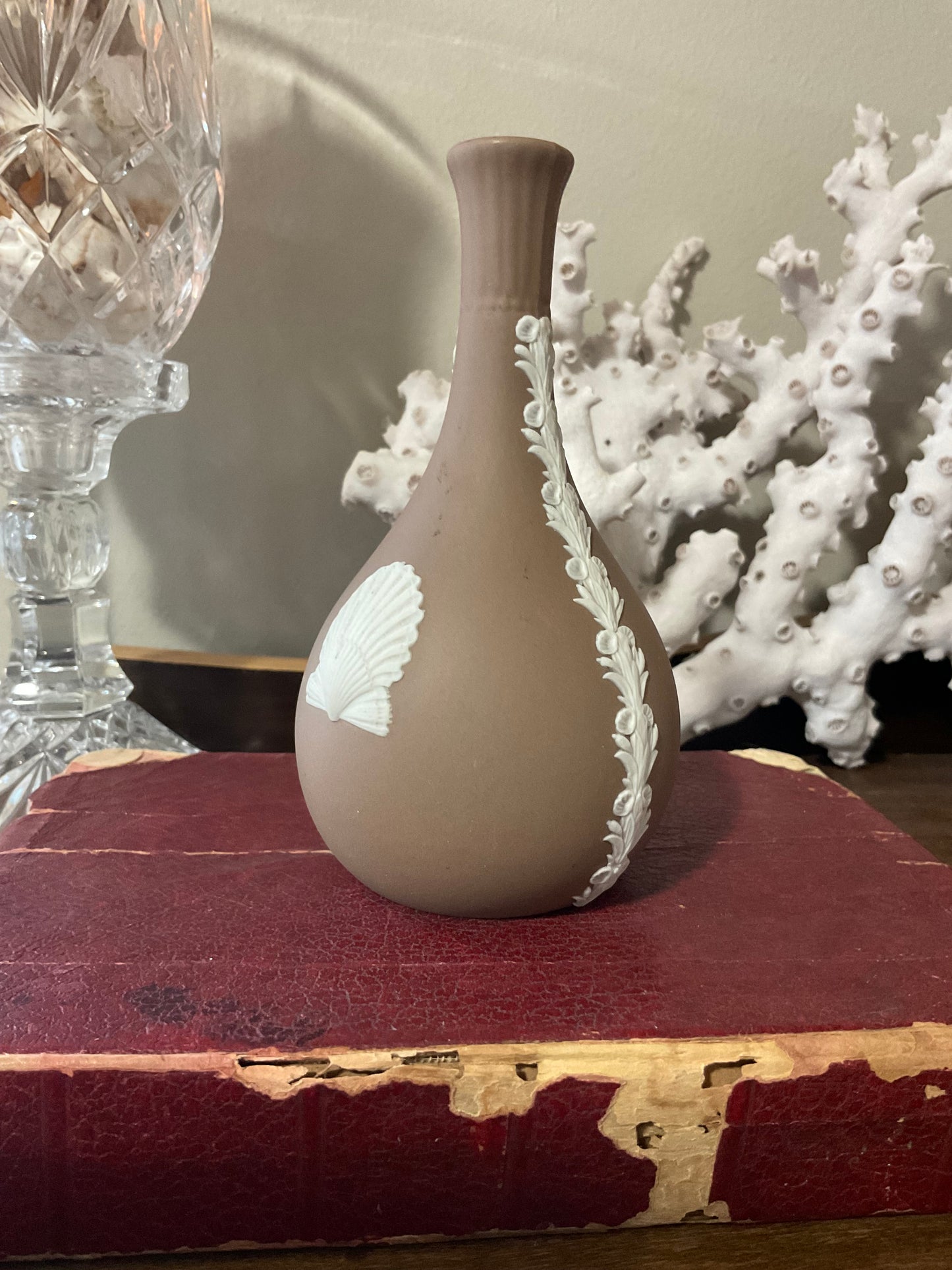 Taupe Shell Wedgewood Vase