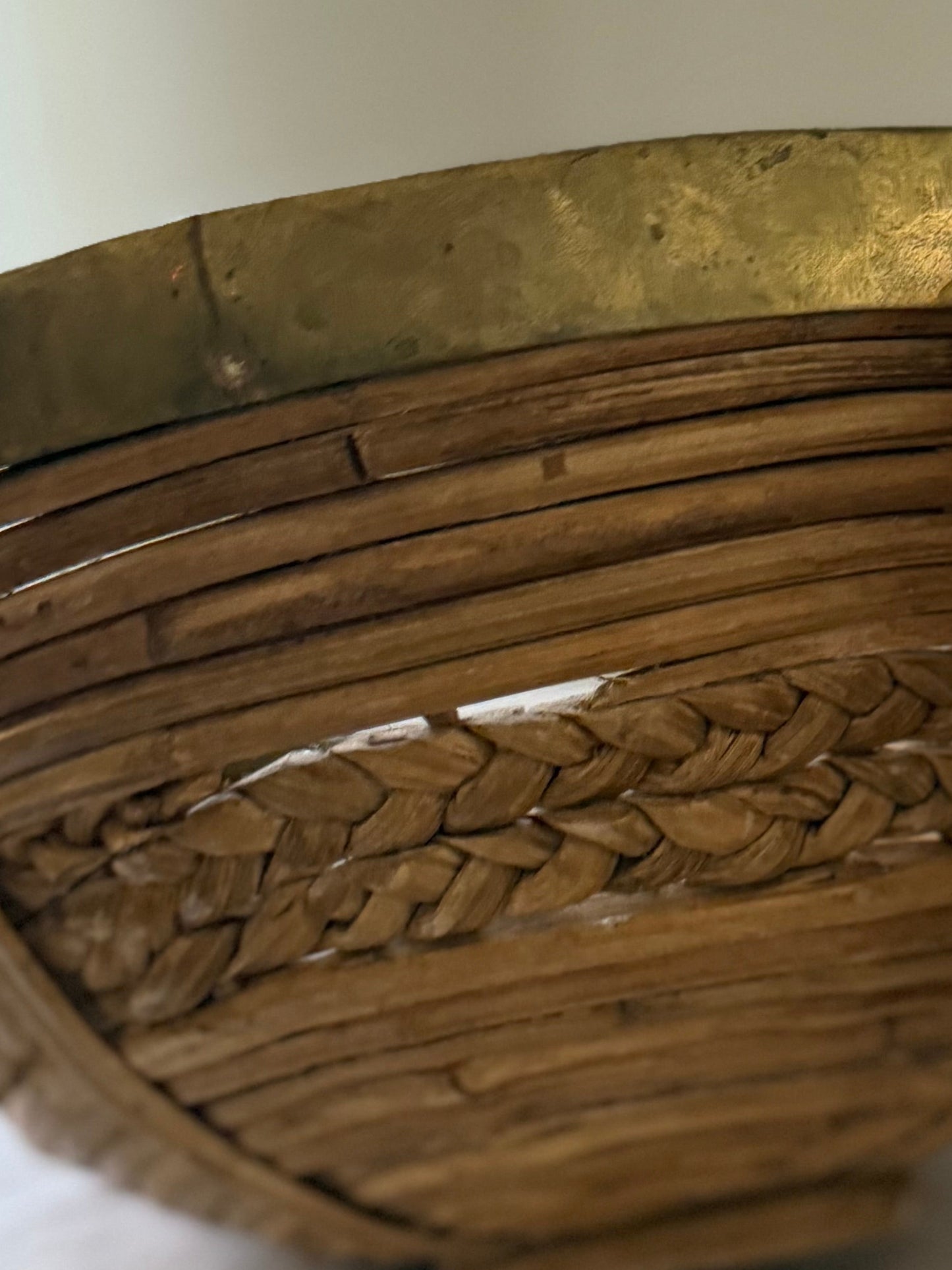 Pencil Reed Rattan Bowl W