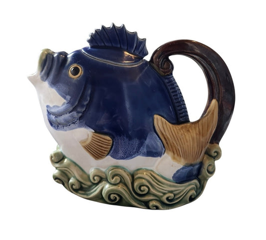 Majolica Fish Teapot