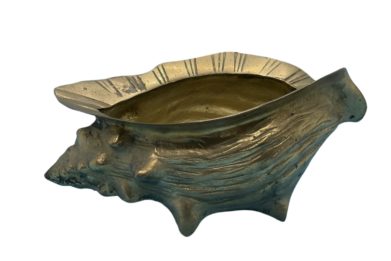 Brass Conch Shell Cachepot