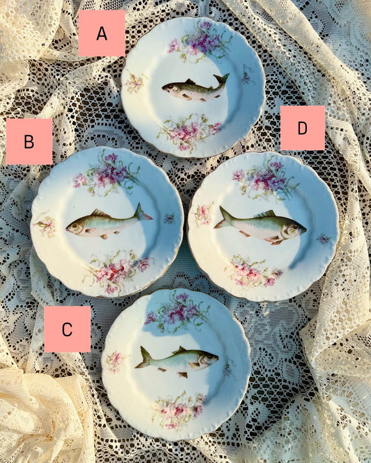 L S&S Antique Fish Plate