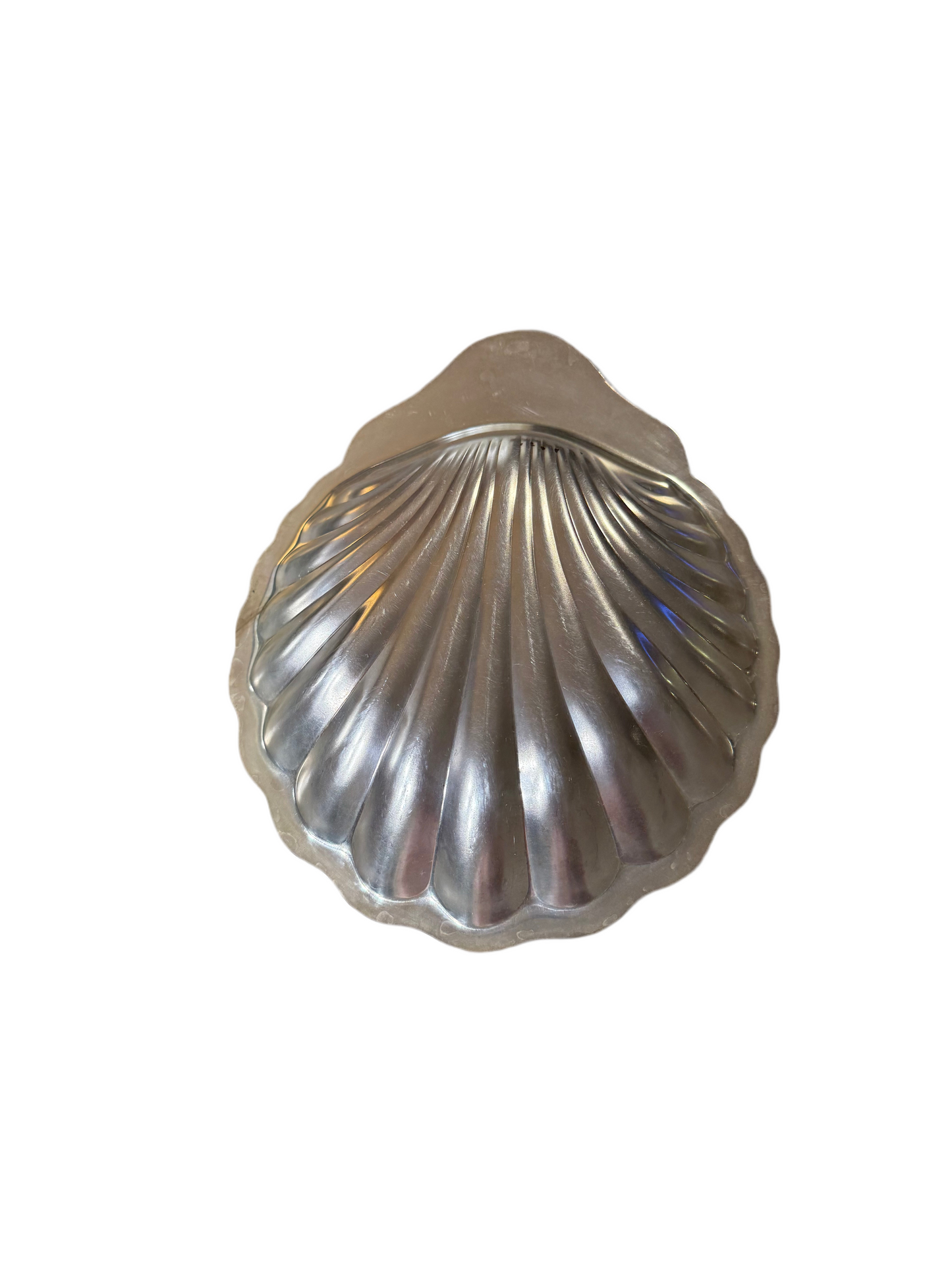 Silver-Plated Scallop Shell Plate