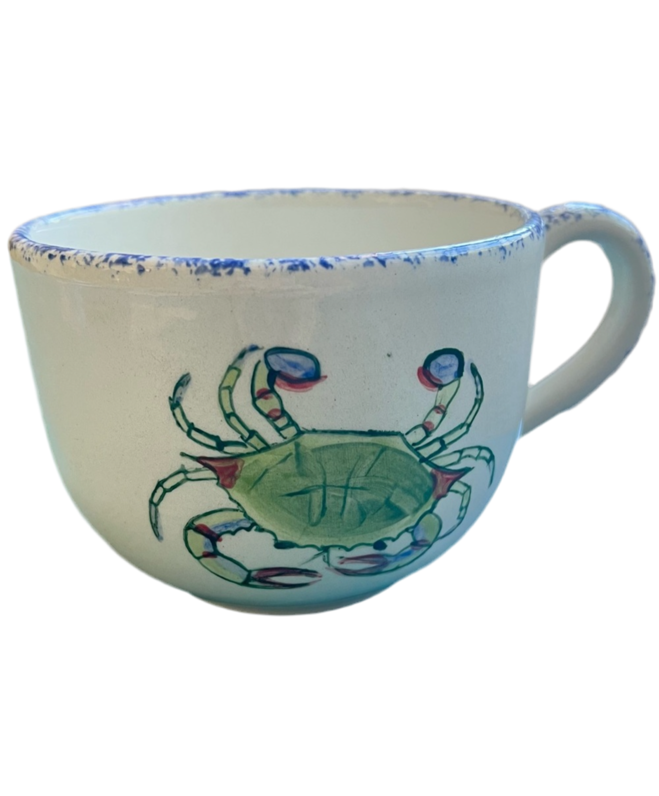 Spongeware Shrimp and Crab Mug