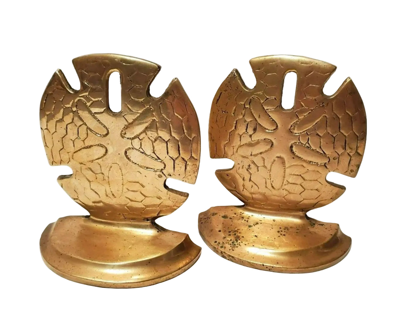 Brass Sand Dollar Bookends