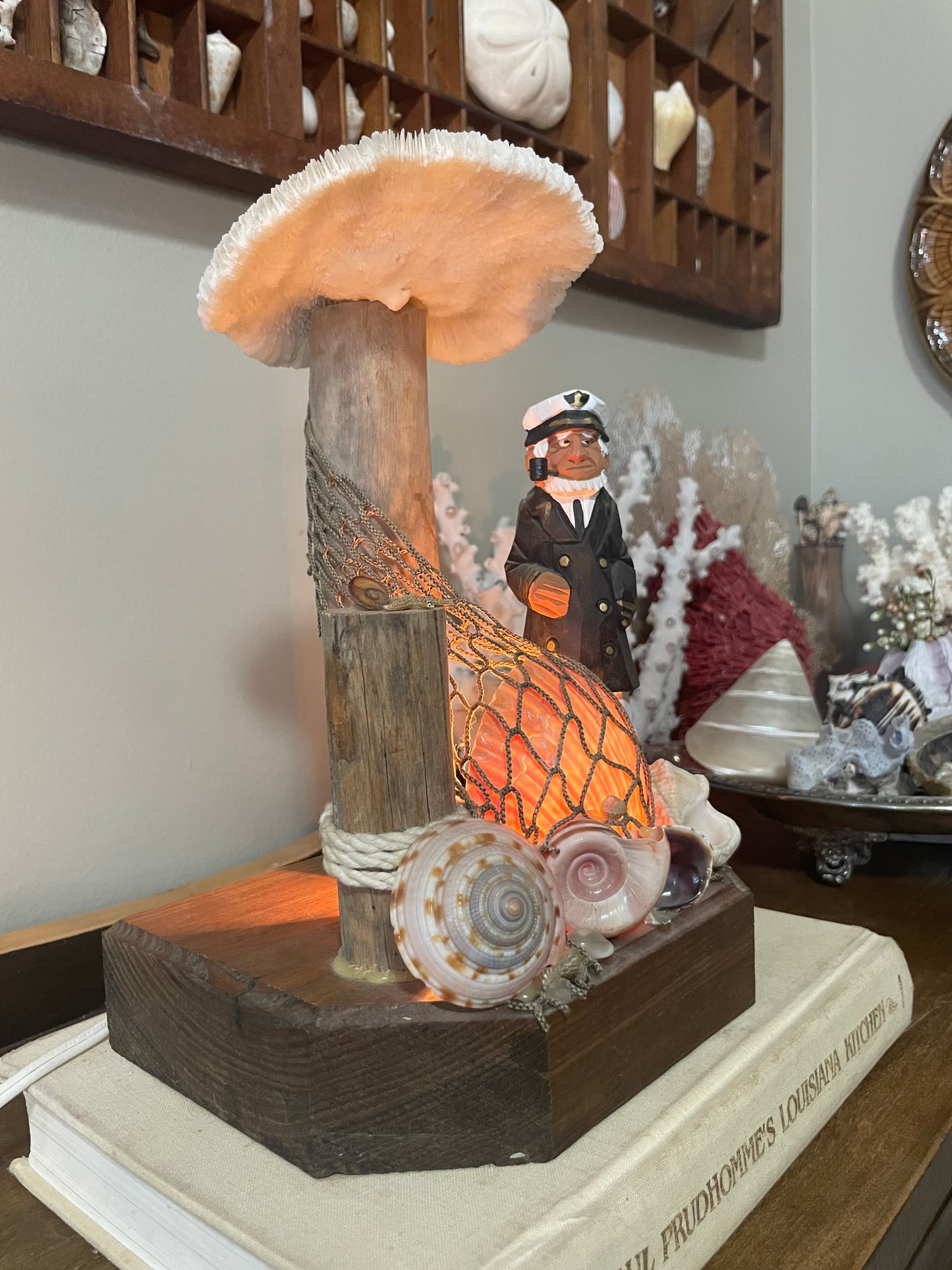 Mushroom Coral and Captain Shell Lamp