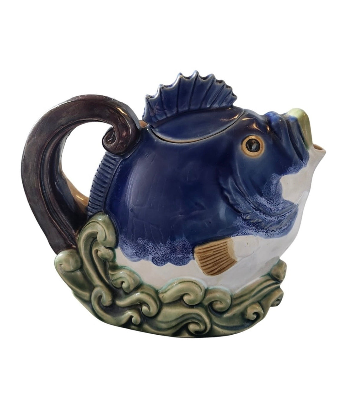 Majolica Fish Teapot