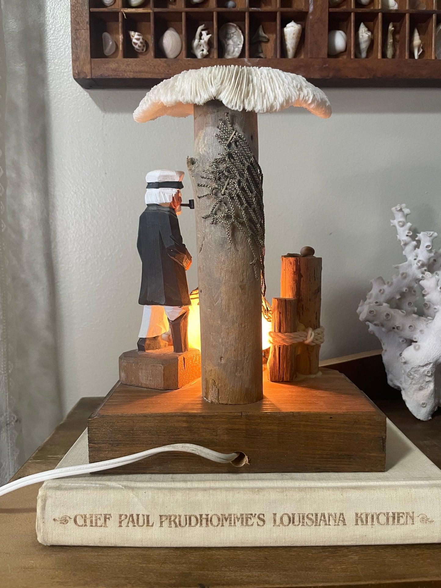 Mushroom Coral and Captain Shell Lamp