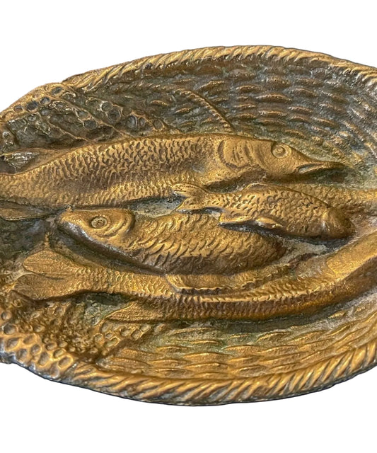 Basket of Fish Handmade Brass