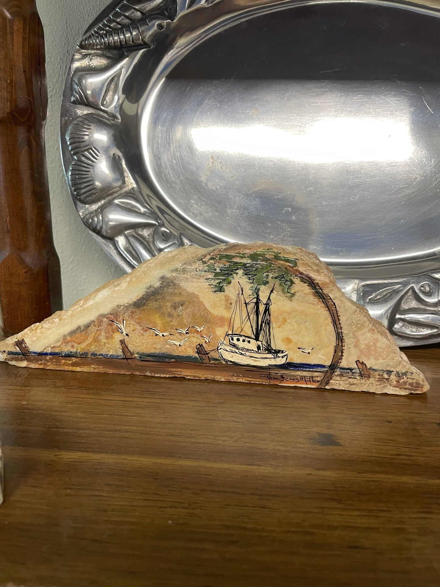 Nautical Painting on Marble by Joan Sears Miller