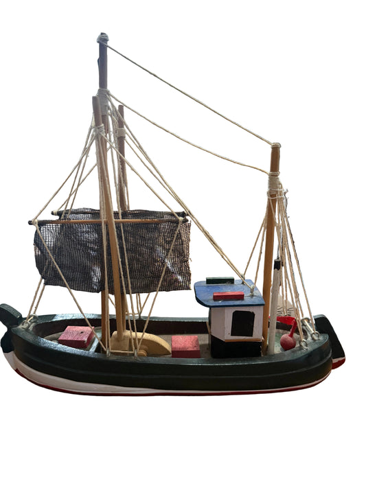 Wooden Model Shrimp Boat