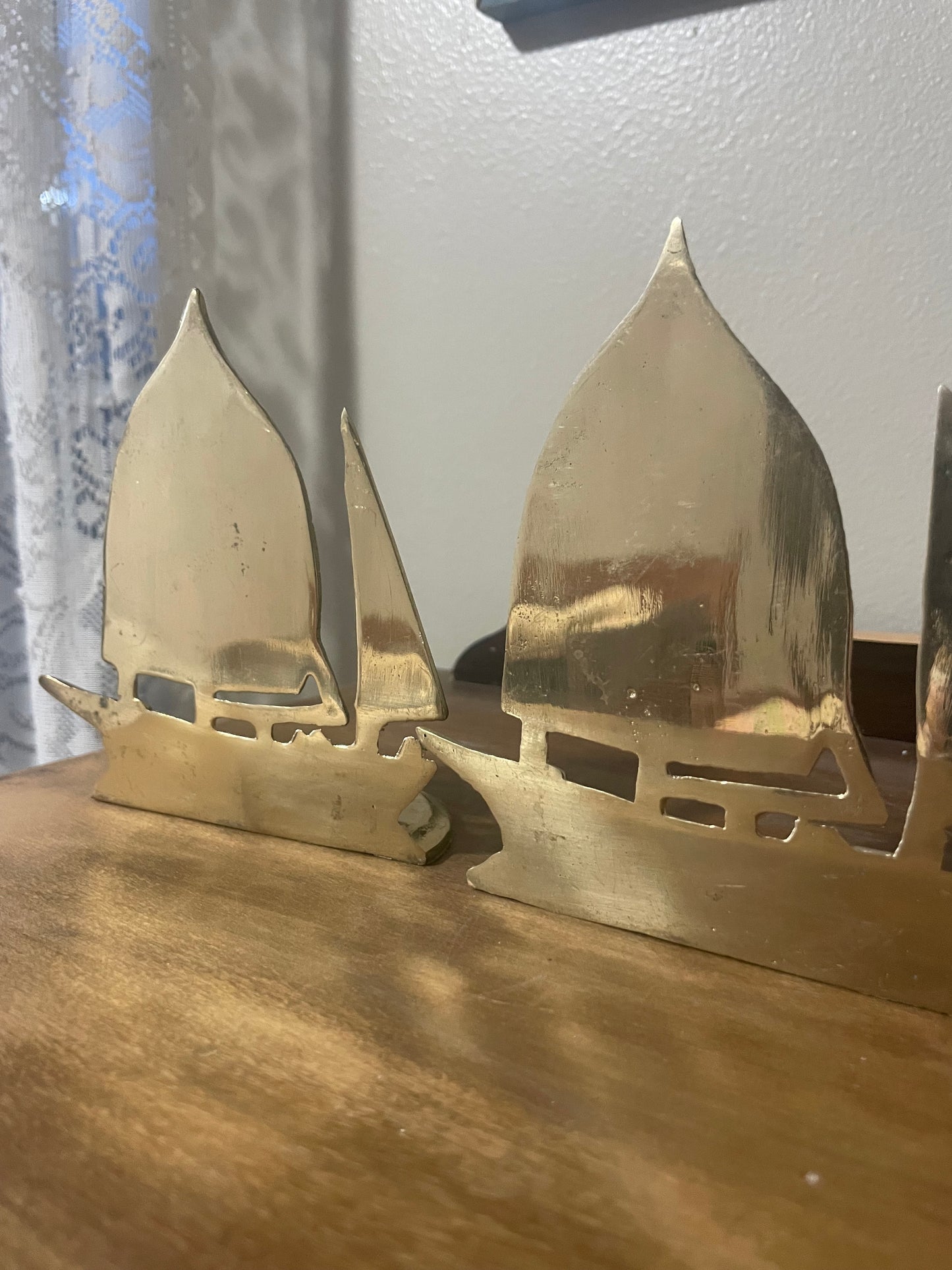 Brass Sailboat Bookends