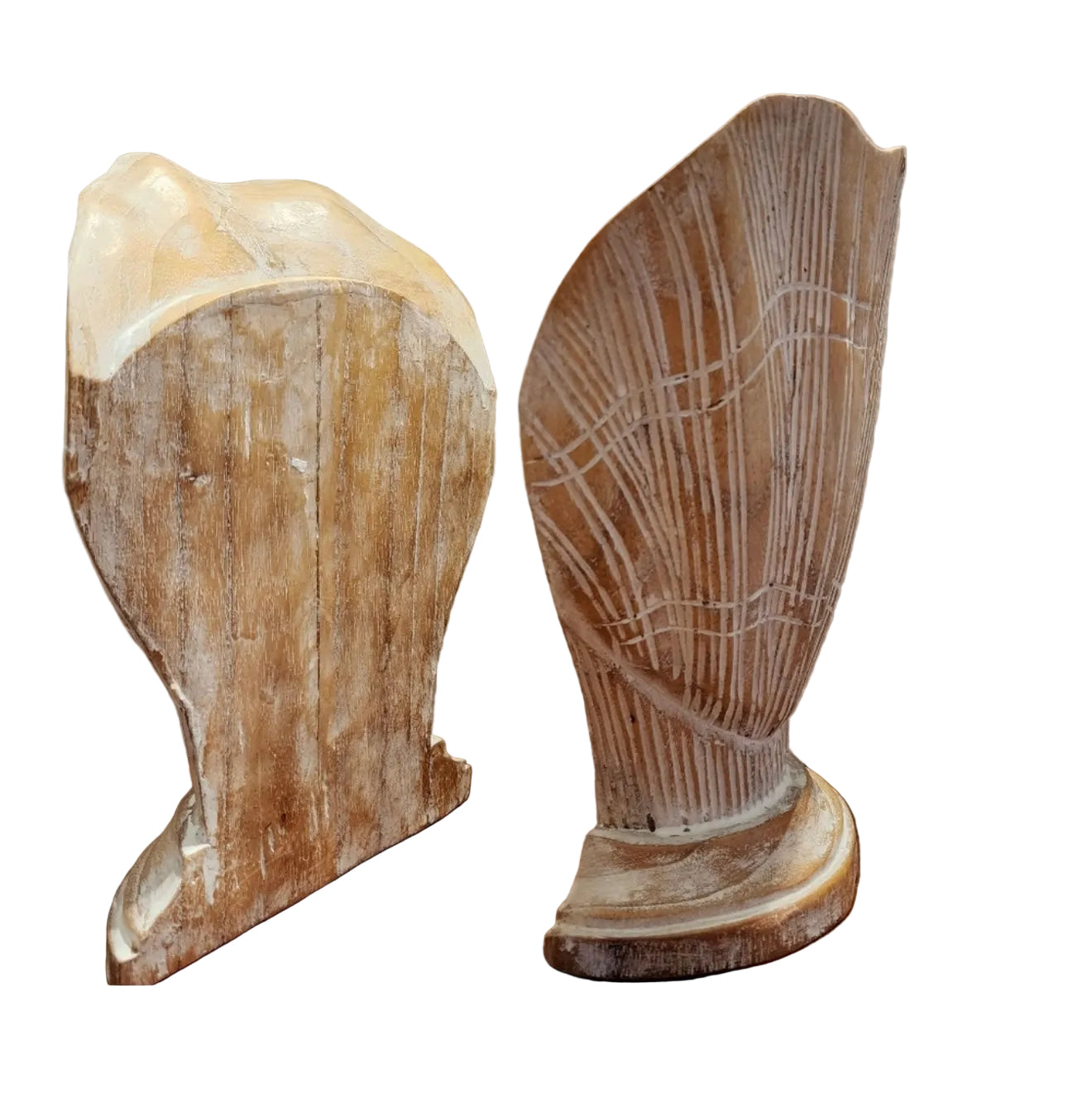 Wooden Shell Bookends