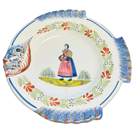 Quimper ‘Petitle Bretonne’ Fish Plate