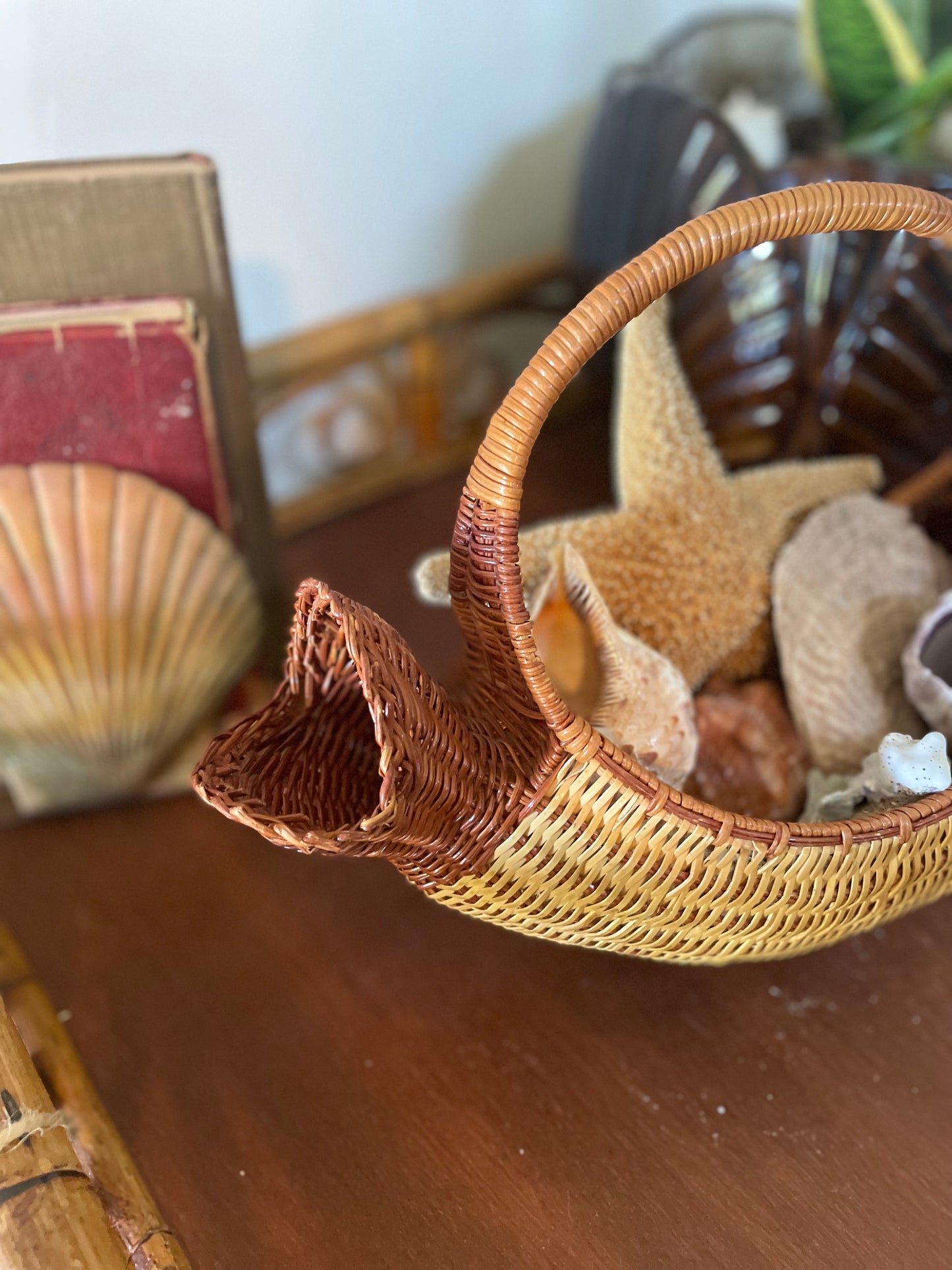 Wicker Fish Shaped Basket