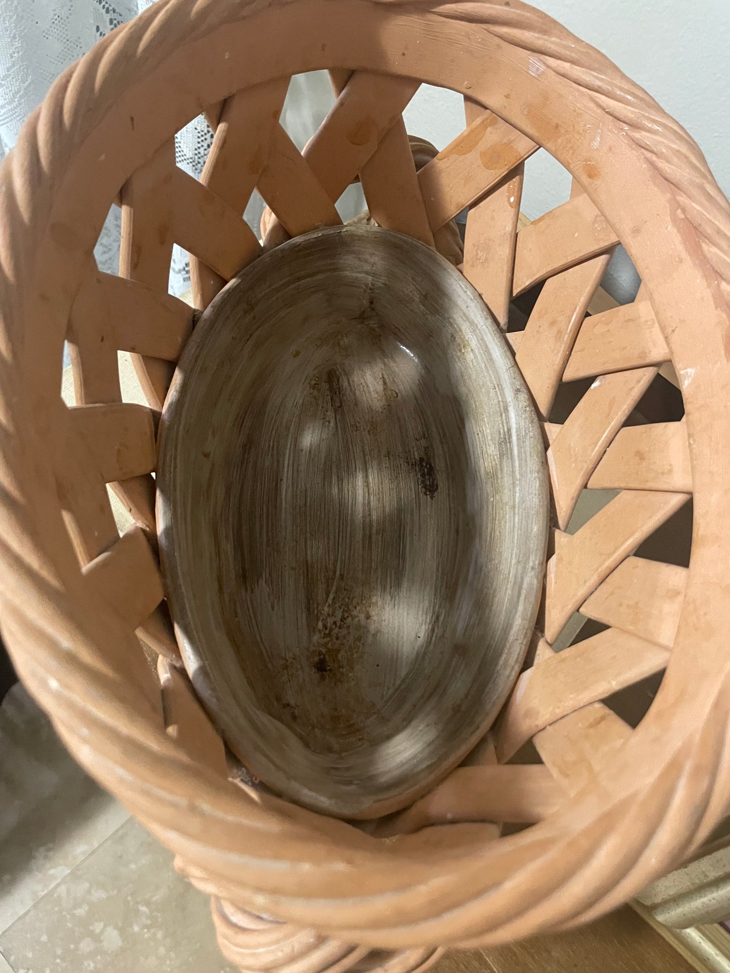 Braided Terracotta Basket