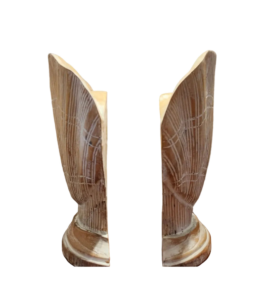 Wooden Shell Bookends