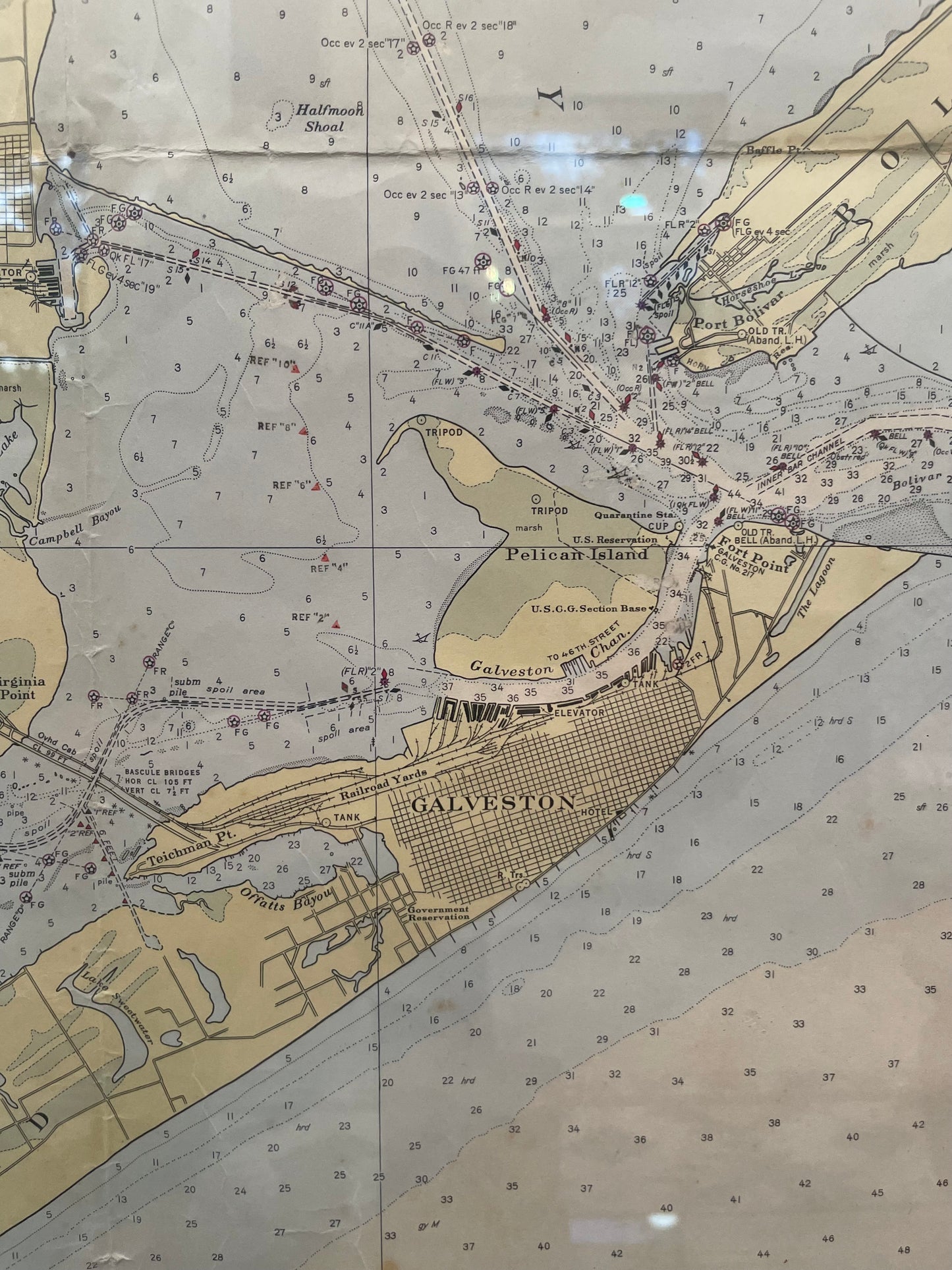 USCG Issued Chart of Galveston Bay