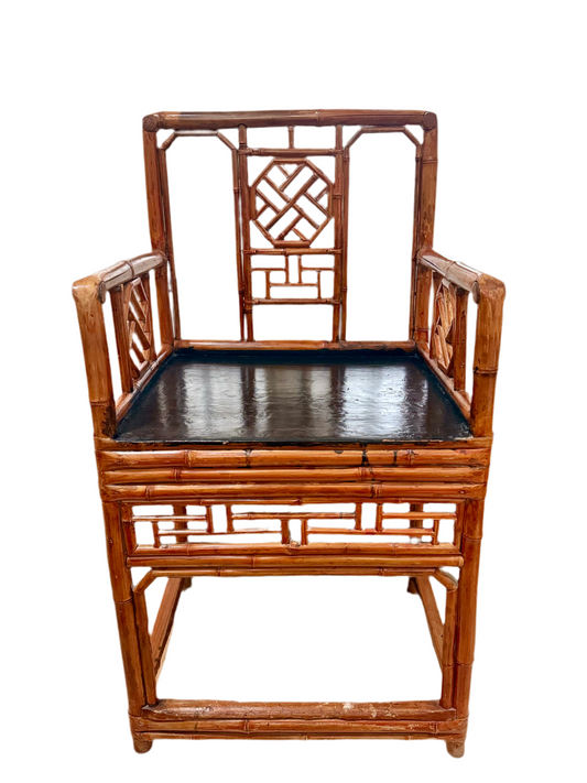 Bamboo Chinoiserie Style Arm Chair