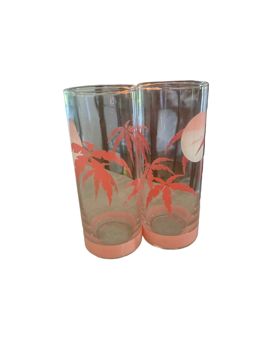 Pink Panache Sunset Highball Pair