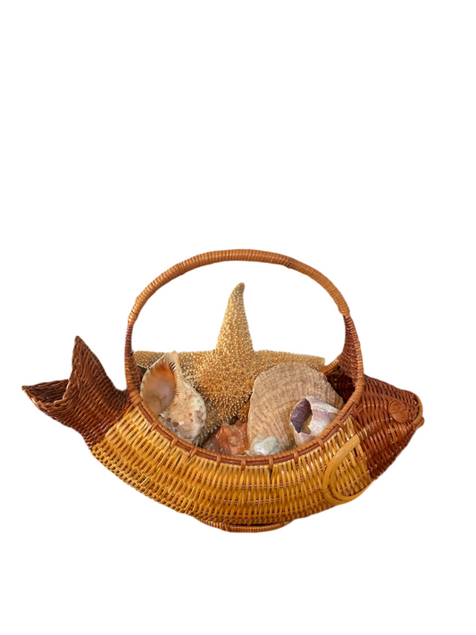 Wicker Fish Shaped Basket