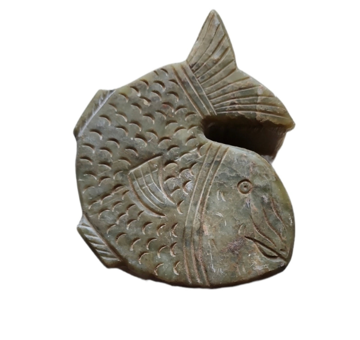Carved Stone Fish Dish