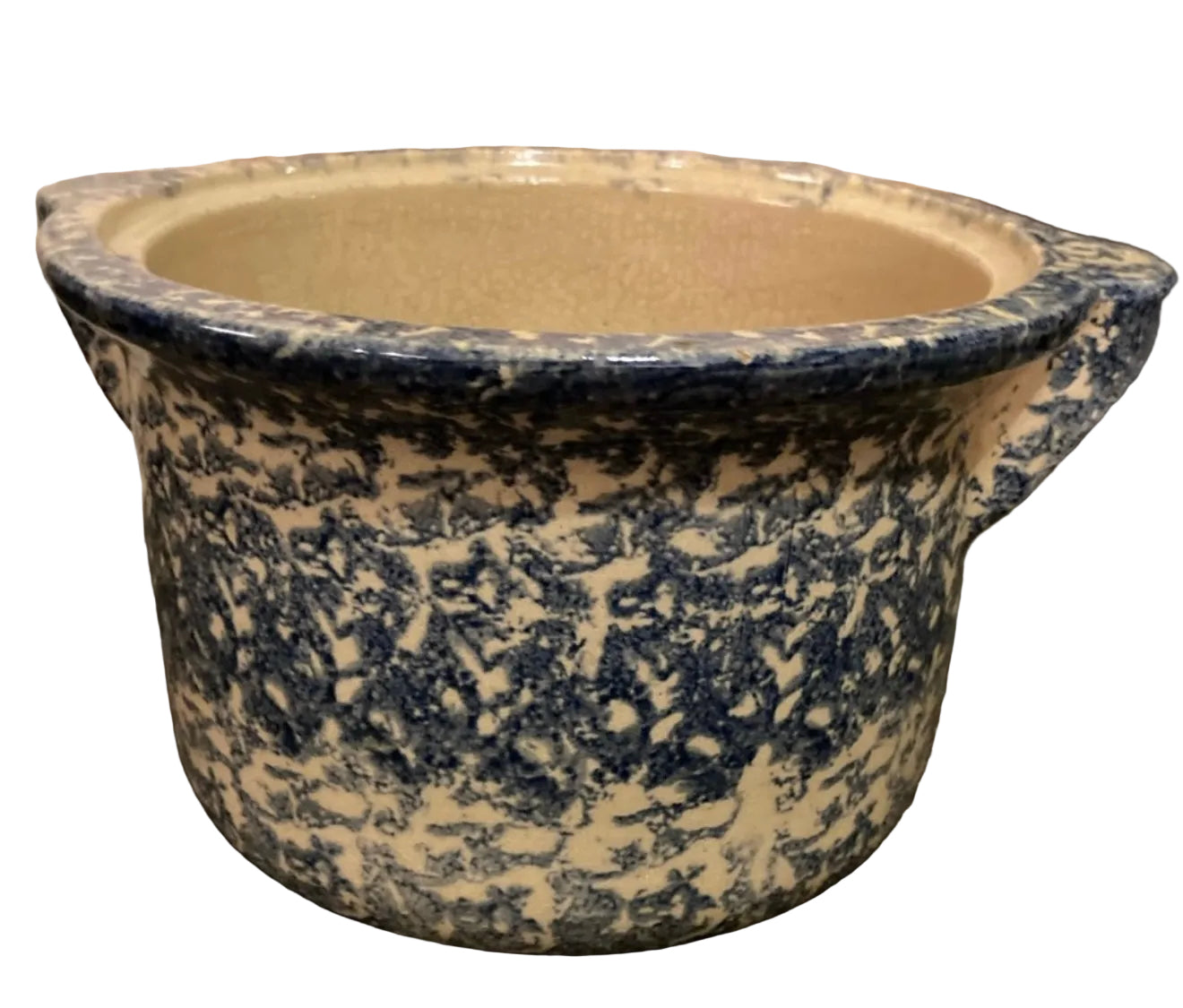 Spongeware Crock with Handles